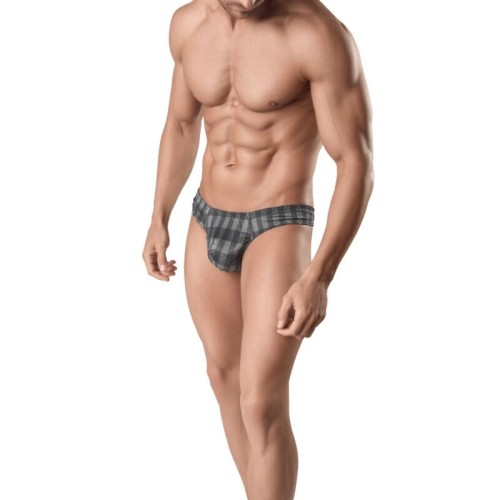 Anais Men's Aegis Thong with Plaid Design