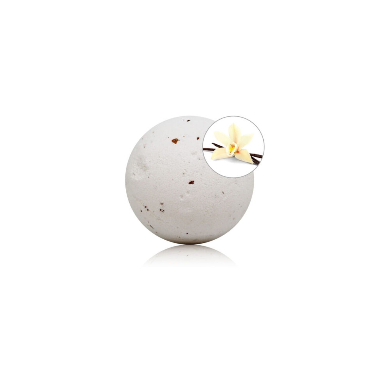 Bath Bomb with Vanilla Aroma & Rose Petals - Spa Experience