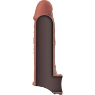 Liquid Silicone Penis Extension V9 Brown - Enhanced Pleasure