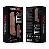 Liquid Silicone Penis Extension V9 Brown - Enhanced Pleasure