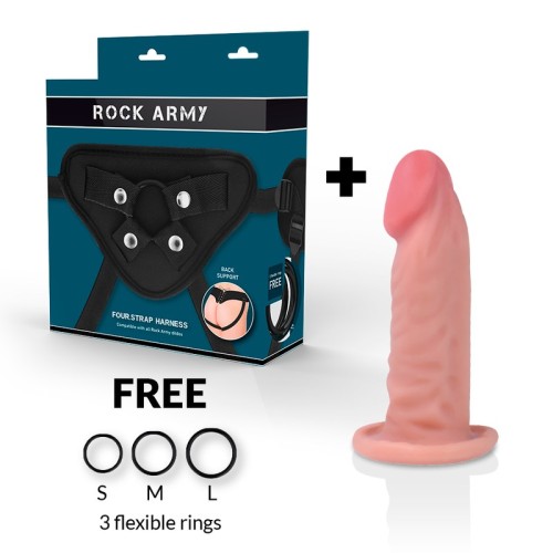 Rockarmy - Dildo Realista Dual Density Con Arnés