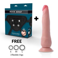 Arnés + Dildo Crusader Densidad Dual Rockarmy Para Placer Total