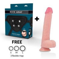 Rockarmy Harness with Liquid Silicone Dildo Kingcobra 24cm