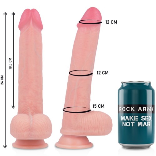 Arnés con Dildo de Silicona Líquida Kingcobra 24cm Rockarmy