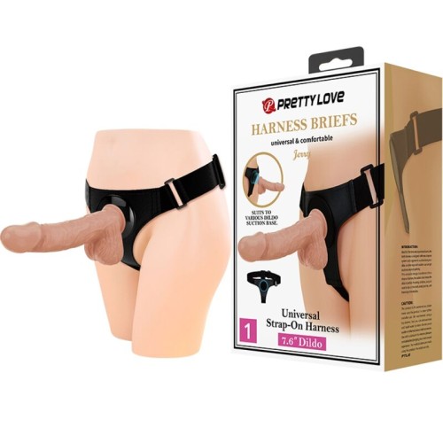 Universal Harness Briefs with Realistic Dildo - Ultimate Pleasure