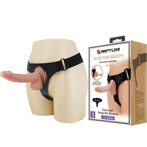 Universal Harness Briefs with Realistic Dildo