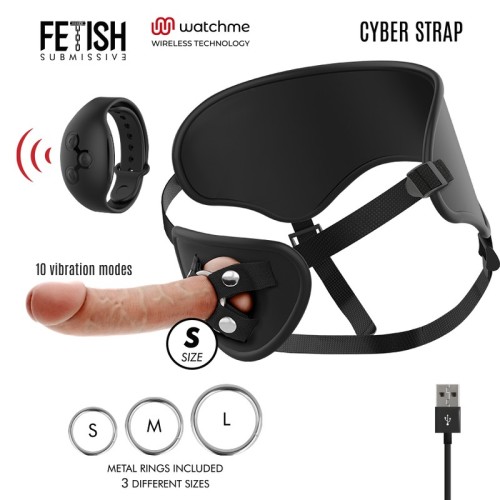 Watchme Technology Harness with Dildo - Realistic Pleasure