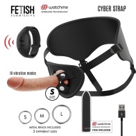 Cyber Strap Harness with Dildo and Remote Vibrator