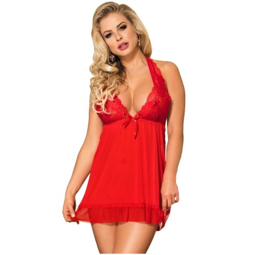 Sublime Red Babydoll | Floral Design