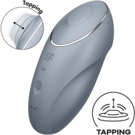 Satisfyer - Tap & Climax 1 - Vibrador Gris de Doble Acción