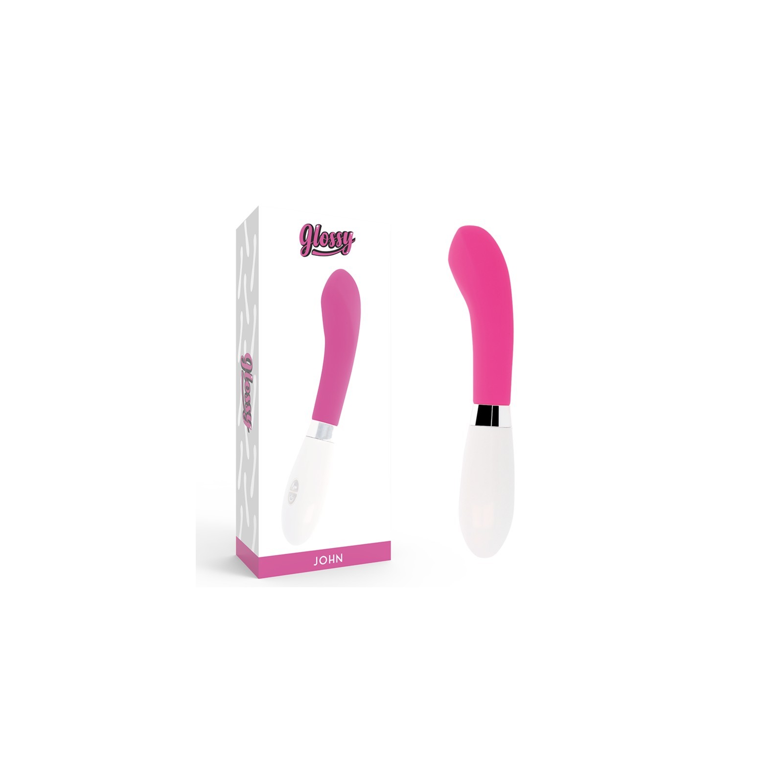 Vibrador Rosa John - Curvado para el Placer