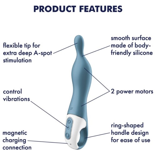 Satisfyer - Amazing 1 Vibrador Punto A Azul - Estimulación Profunda