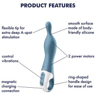 Satisfyer A-Mazing 1 G-Spot Vibrator Blue - Deep Stimulation