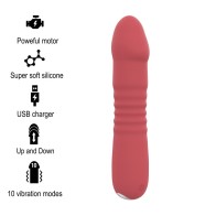 Vibrador Juni Up & Down Rojo - 10 Modos de Vibración