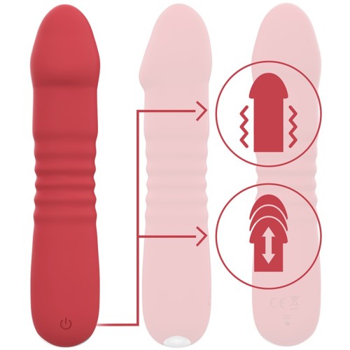 Vibrador Juni Up & Down Rojo - 10 Modos de Vibración