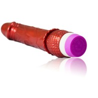 Red Realistic Vibrator 23 cm - Intense Pleasure