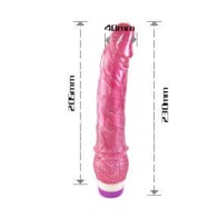 Red Realistic Vibrator 23 cm - Intense Pleasure