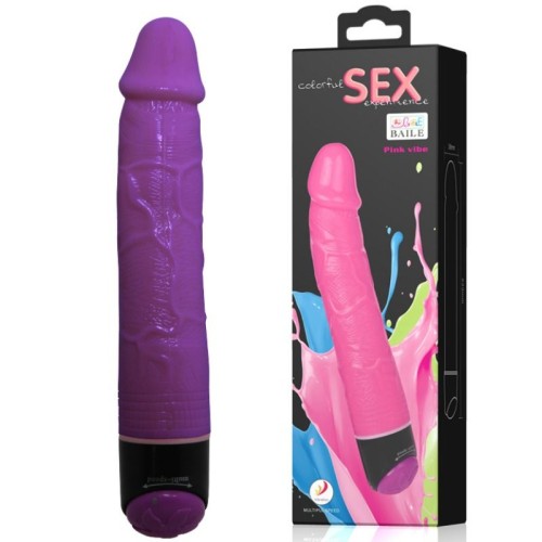 Colorful Realistic Jelly Vibrator 23 cm