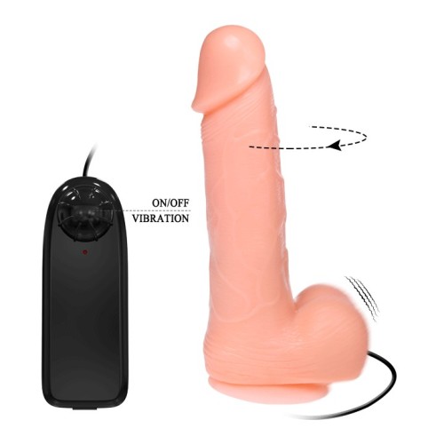 Dong Dildo Realístico Vibración Y Rotación 20 Cm para Placer Máximo