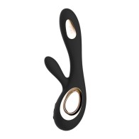 Soraya Wave Vibrador Rabbit Negro - Placer Infinito