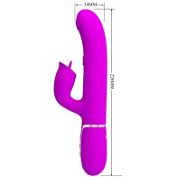 Pretty Love Rabbit Vibrator with Licking - Fuchsia