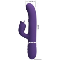 Pretty Love Vibrador Rabbit Con Licking Morado