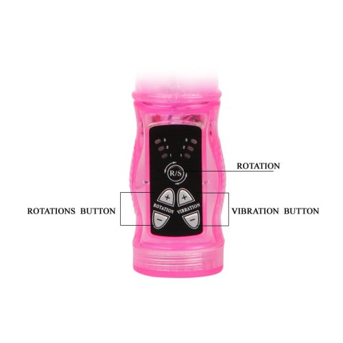 Baile Mini Rabbit Rotator Vibrator Pink - Multi-Function