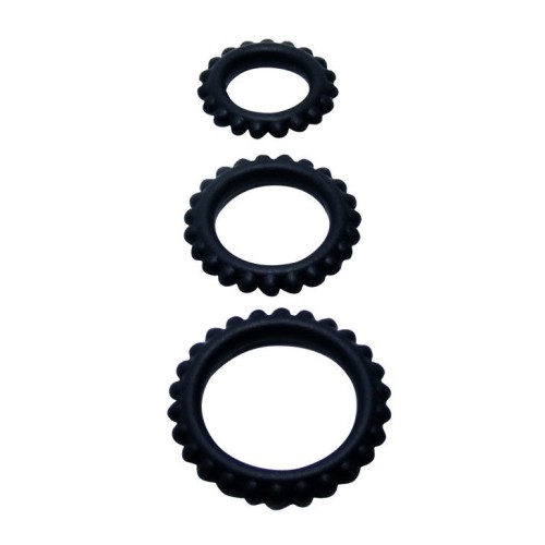 Baile Titan 3 Pcs Cock Ring Set Black