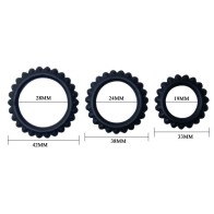 Baile - Titan Set 3 Pcs Cock Ring Negro