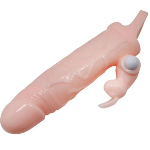 Brave Man Rabbit Vibrating Penis Sleeve - 16.5cm Natural