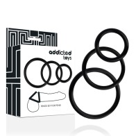 Set Anillos Pene Negro para Estimulación Máxima