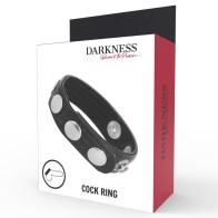 Darkness Leather Erection Ring - Perfect Fit