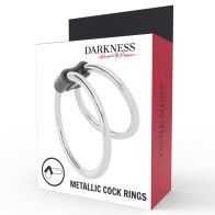 Darkness Anilla Metálica Doble para Hombres