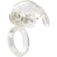 Anillo Vibrador de Silicona Transparente para un Placer Mejorado