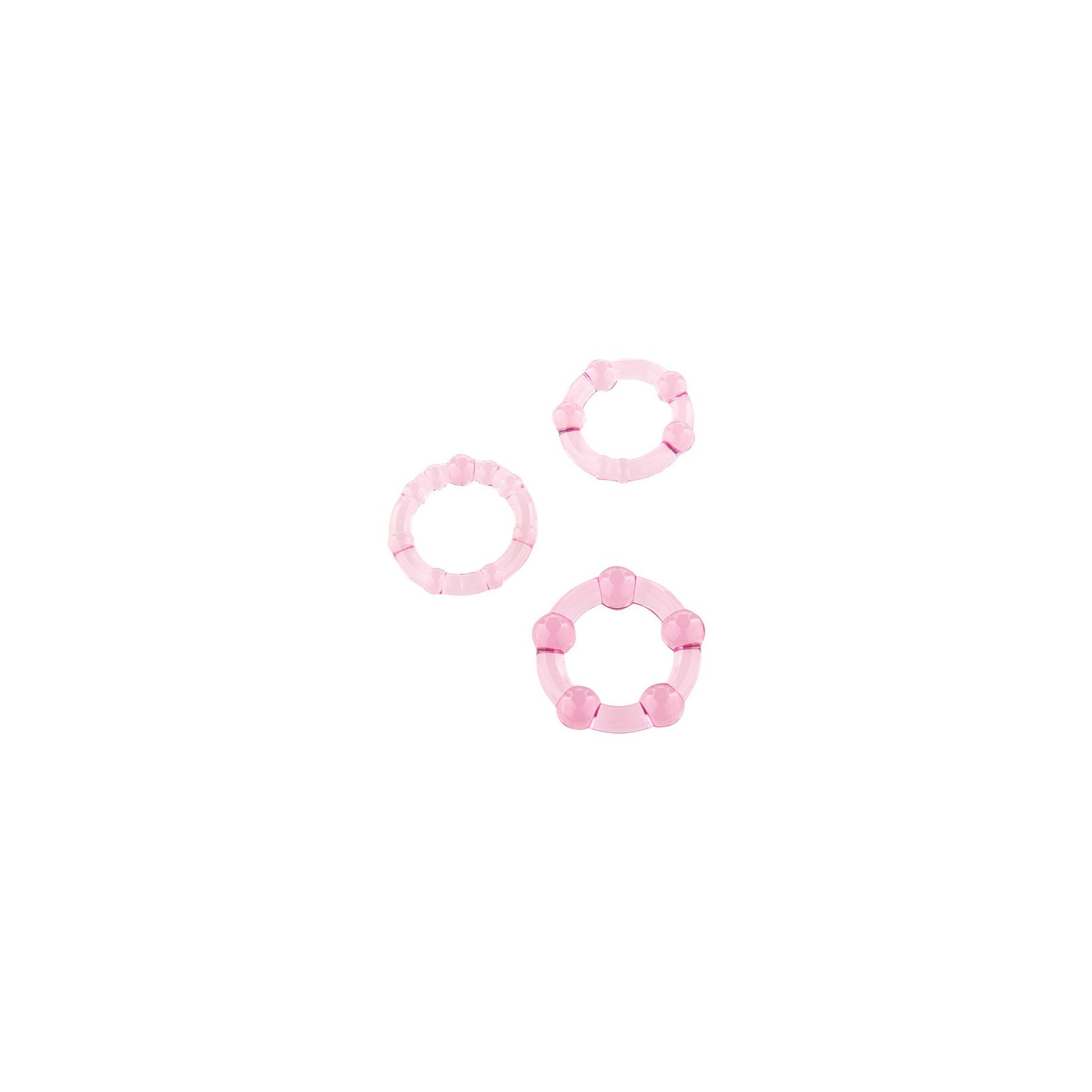 Set of Three Pink Penis Rings