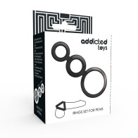 Set Anillos Pene Y Testiculos - Placer Supremo