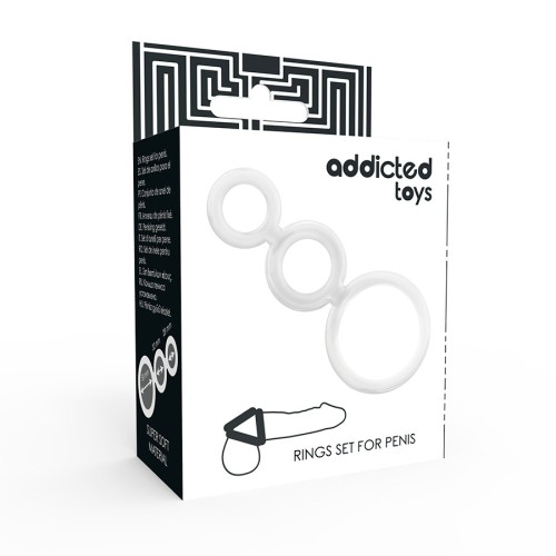 Clear Penis & Testicle Rings Set - Enhance Pleasure