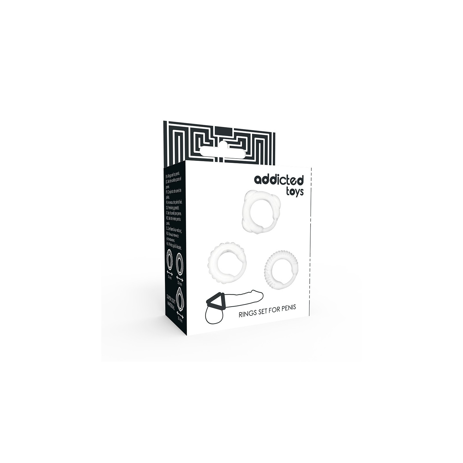 Set of 3 Clear Penis Rings - Enhance Performance