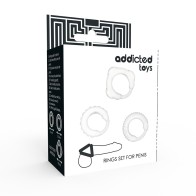 Set of 3 Clear Penis Rings - Enhance Performance