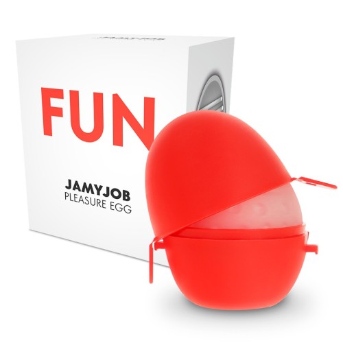 Discrete Red Jamyjob Masturbator Egg