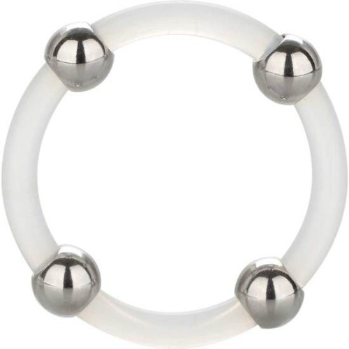 Silicone Ring with Steel Beads Size L - Enhance Pleasure