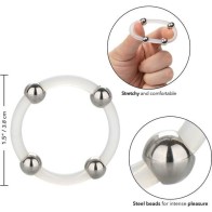 Silicone Ring with Steel Beads Size L - Enhance Pleasure