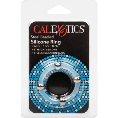 Silicone Ring with Steel Beads Size L - Enhance Pleasure