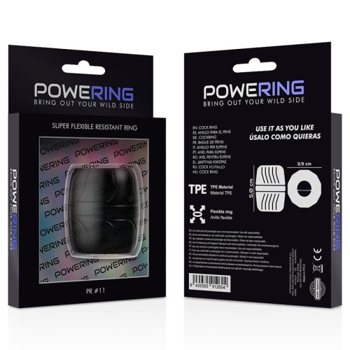 Powering Penis Ring PR11 Black - Enhanced Performance