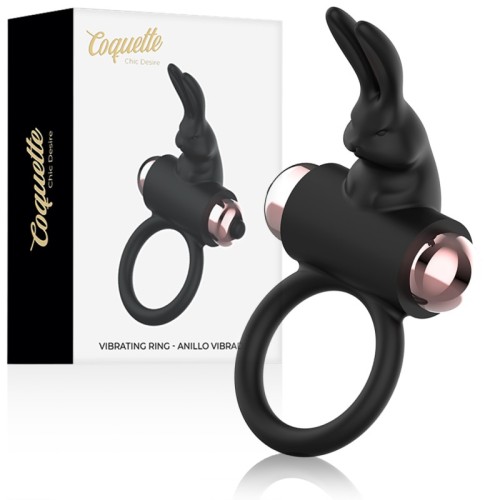 Chic Desire Vibrating Cock Ring Black Gold