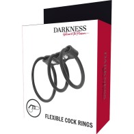 Darkness Set of 3 Flexible Cock Rings for Intense Pleasure