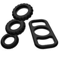 Addicted Toys Set of 4 Silicone Rings for Men - Enhanced Pleasure