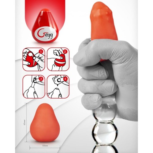 Textured Reusable Red Masturbator - Intense Pleasure Awaits