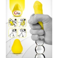 G-egg Reusable Textured Masturbator Yellow