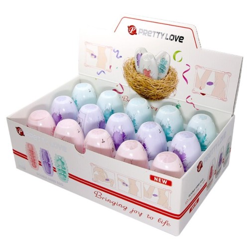 Pretty Love Double Sided Masturbator Egg 15 pcs - Unique Pleasure